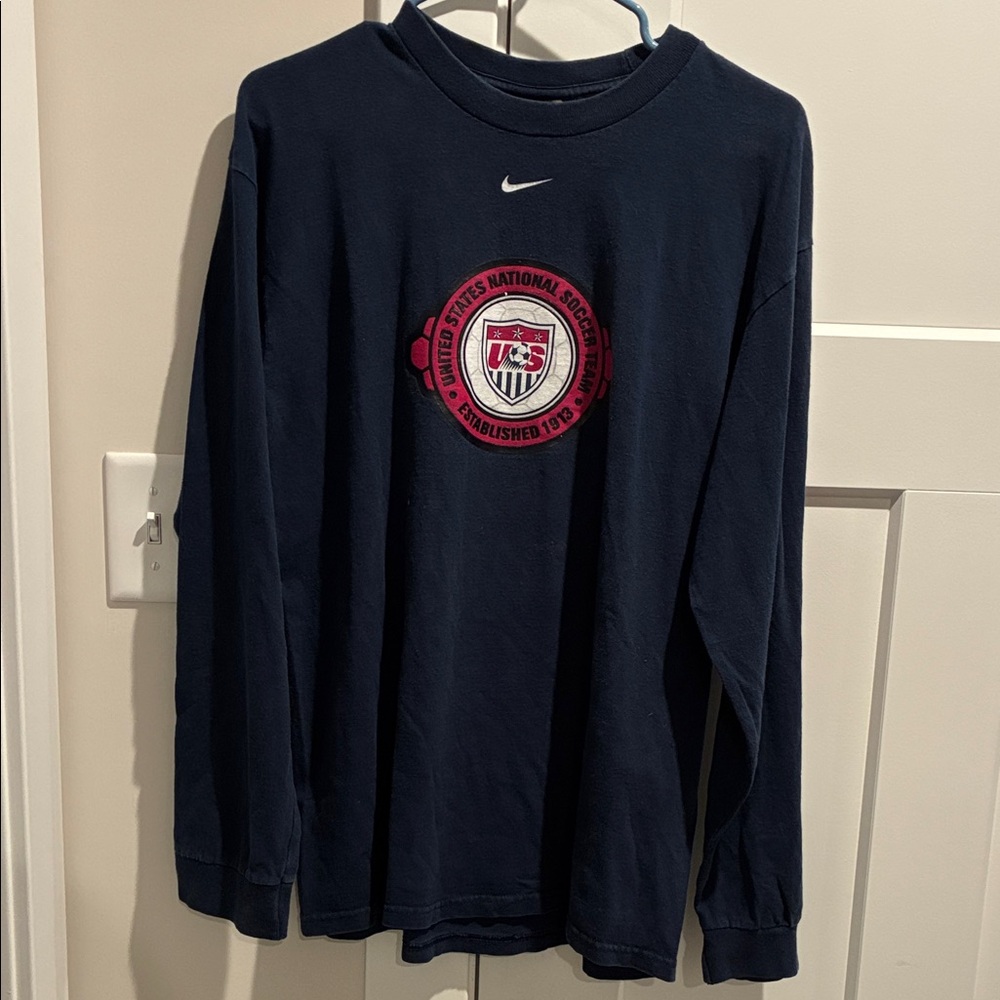 Nike Dark Blue USA Soccer Long Sleeve Shirt